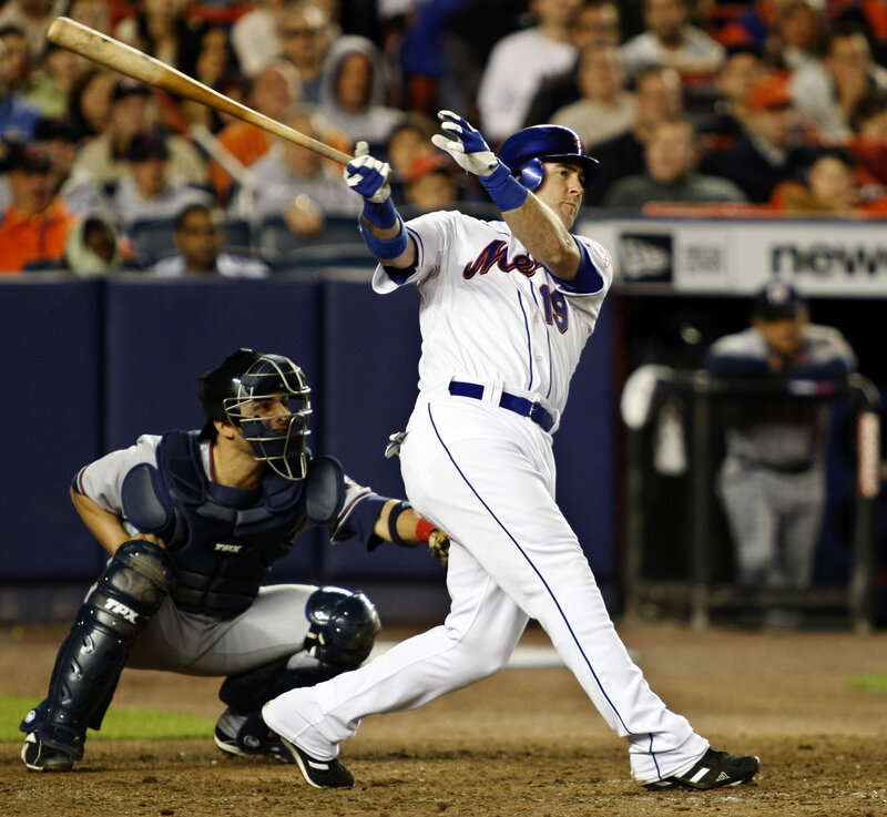 Baseball player hitting a home run