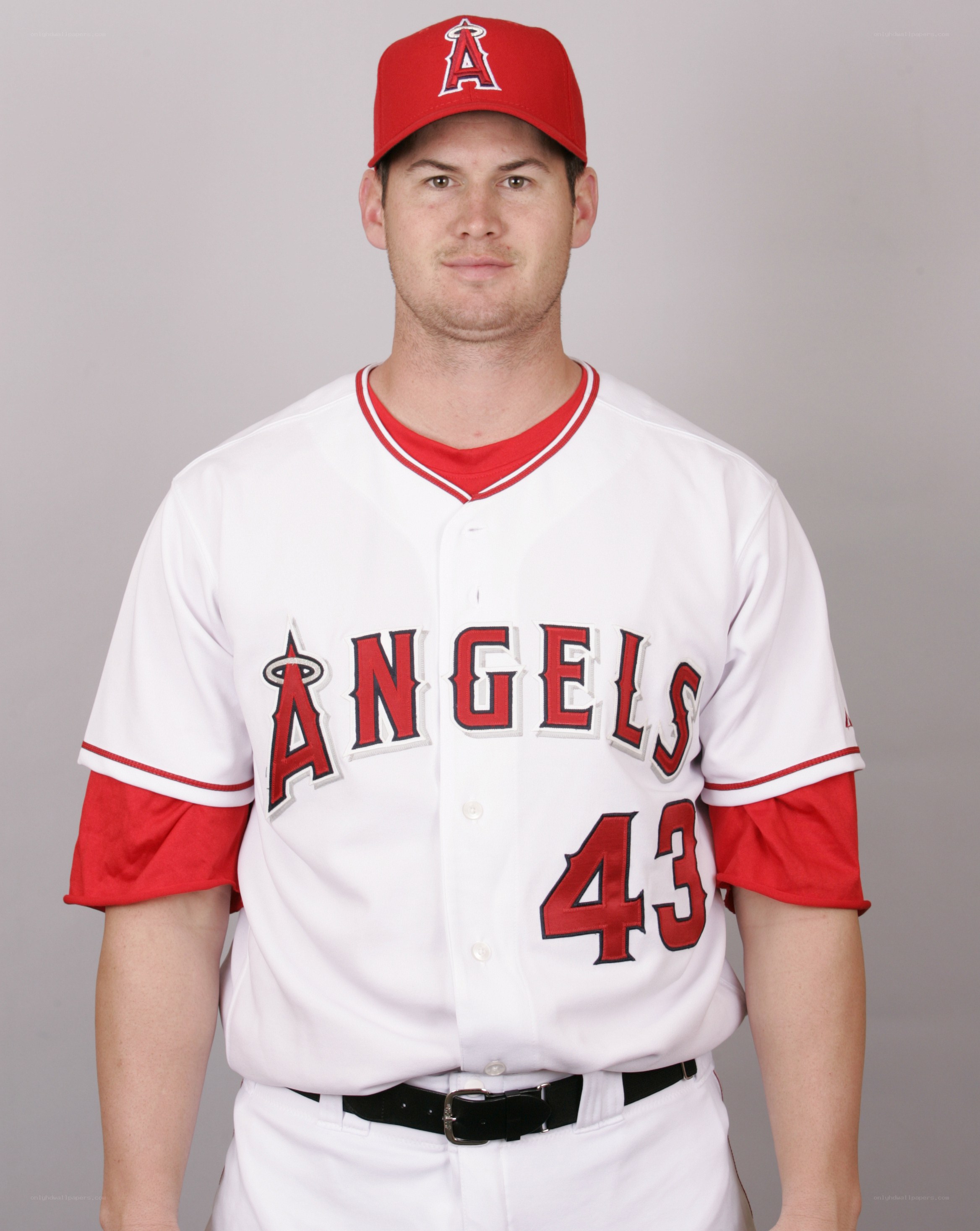 baseball player in angels uniform