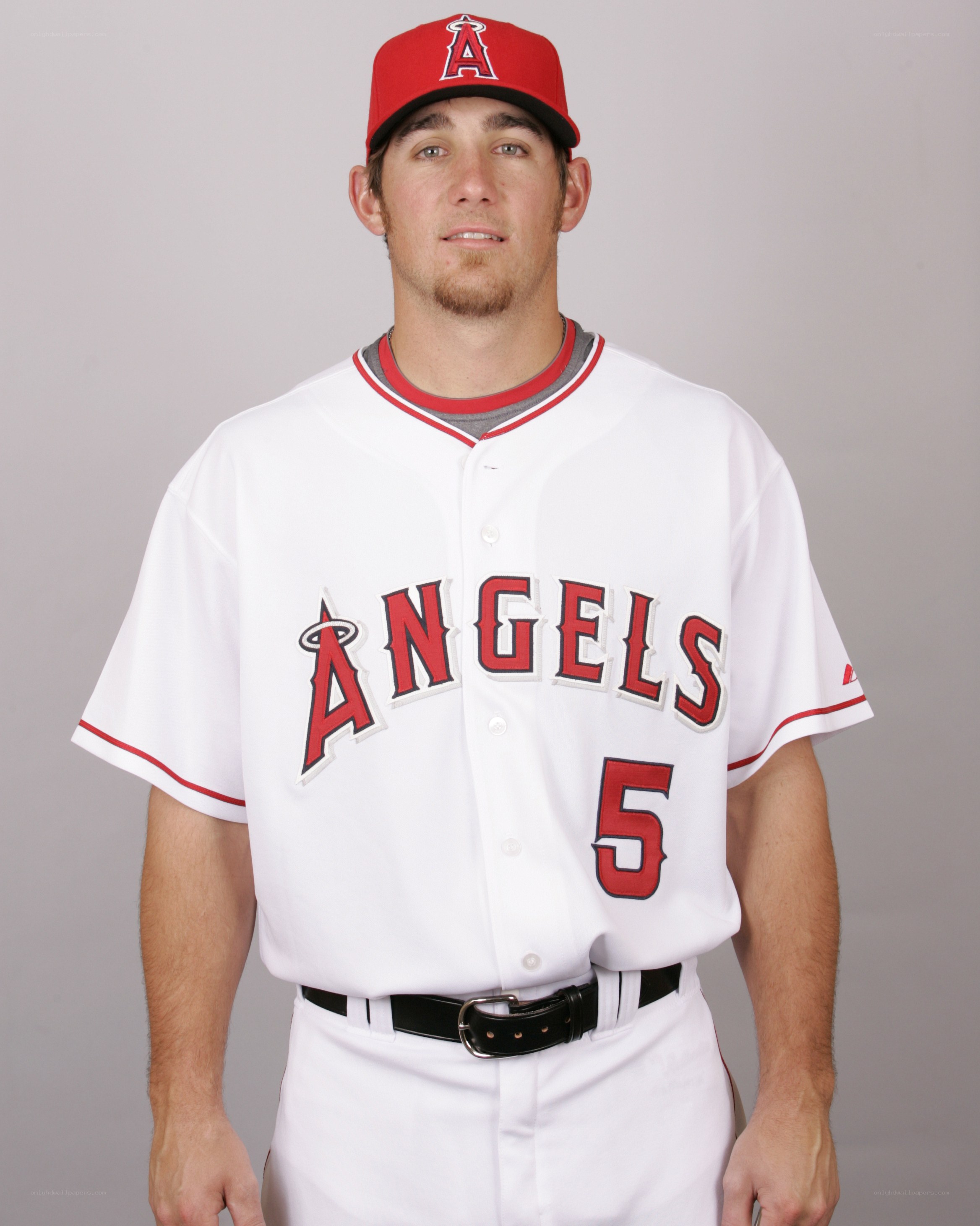 baseball player in angels uniform