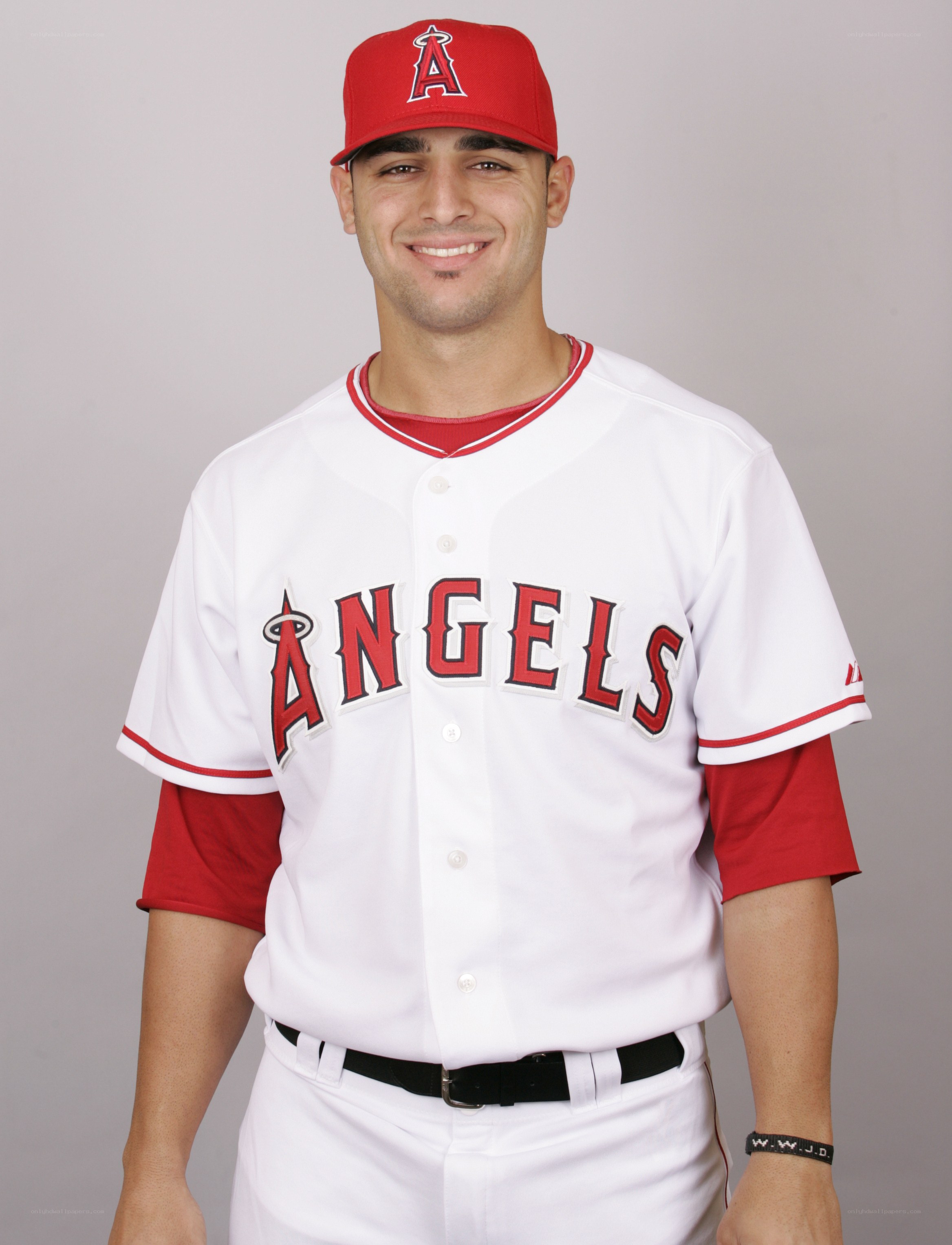 baseball player in angels uniform
