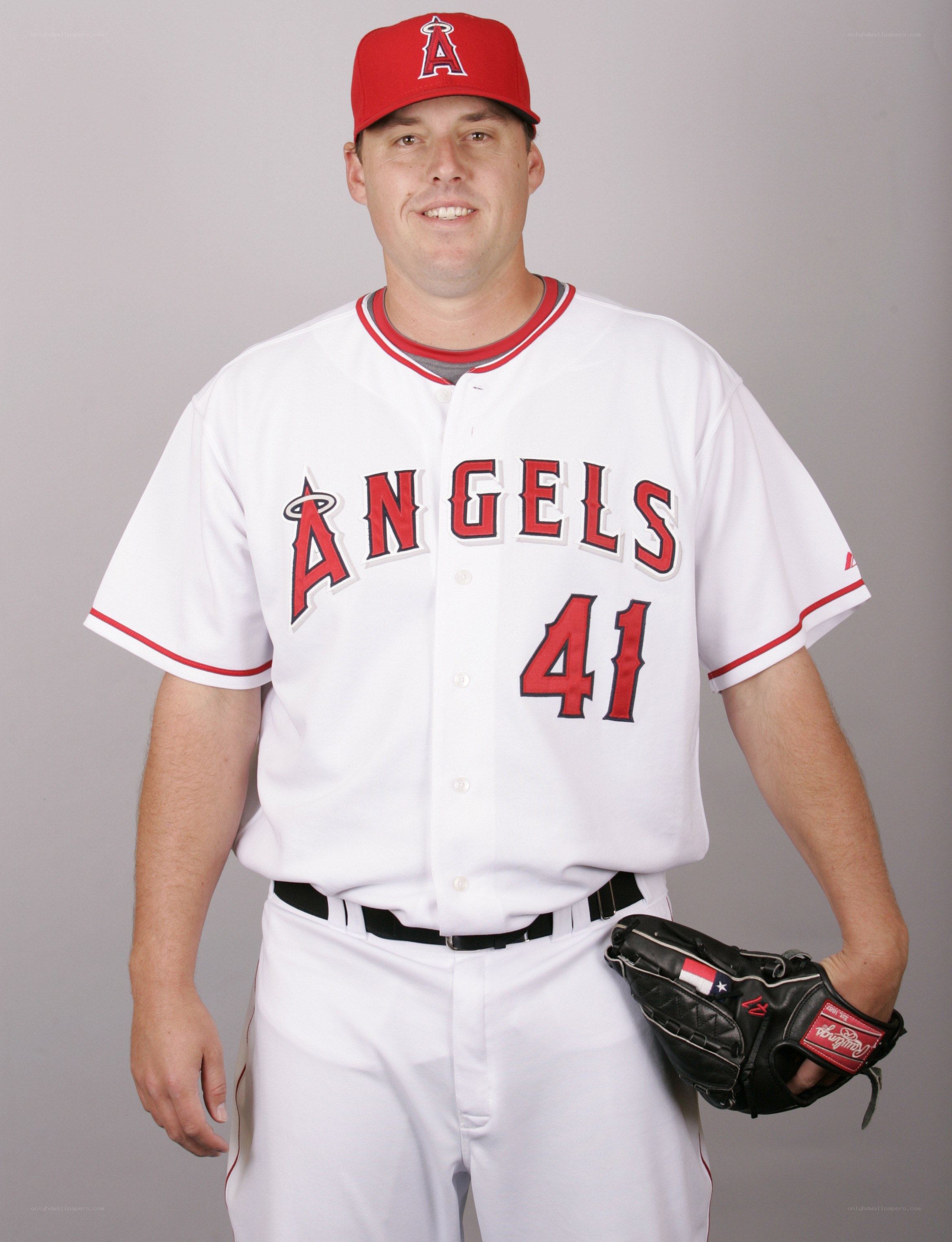 baseball player in angels uniform