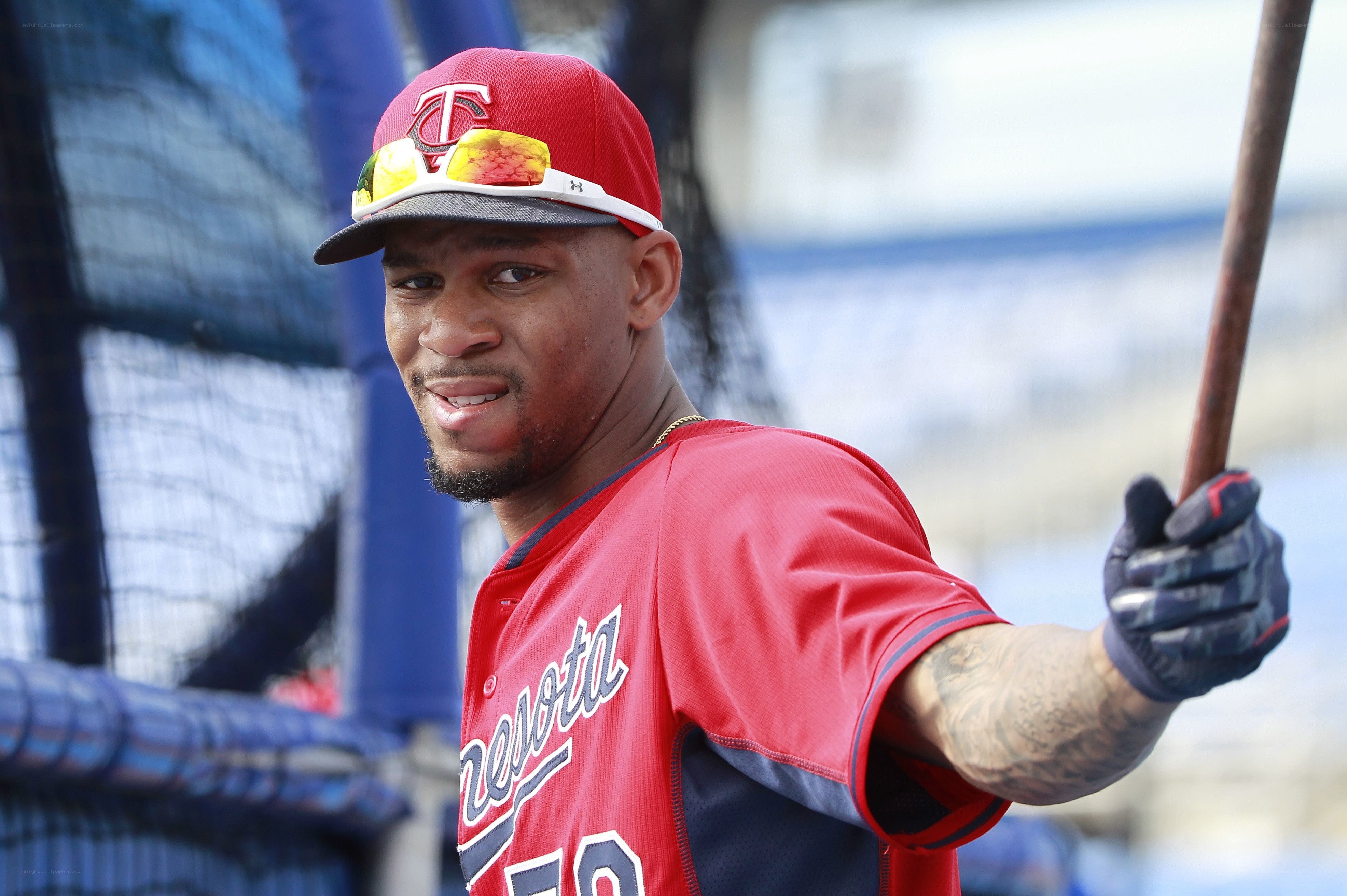 baseball player in red uniform