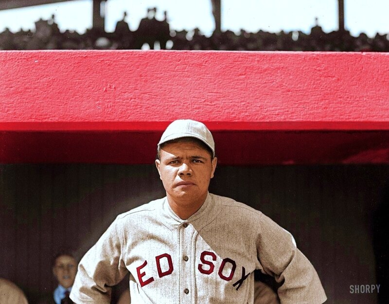 Baseball Player in Uniform — Red