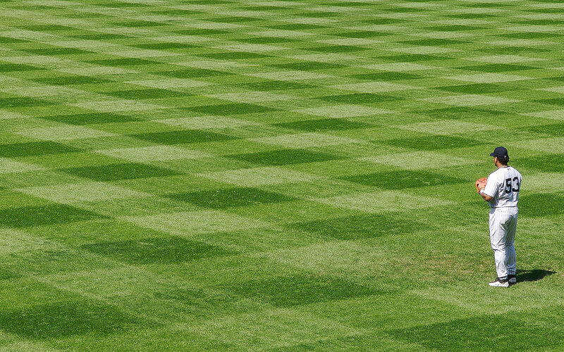 Baseball player on a field