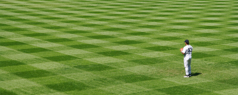Baseball player on a field