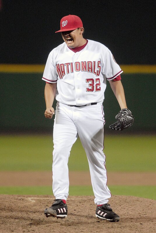 Baseball player on pitcher's mound