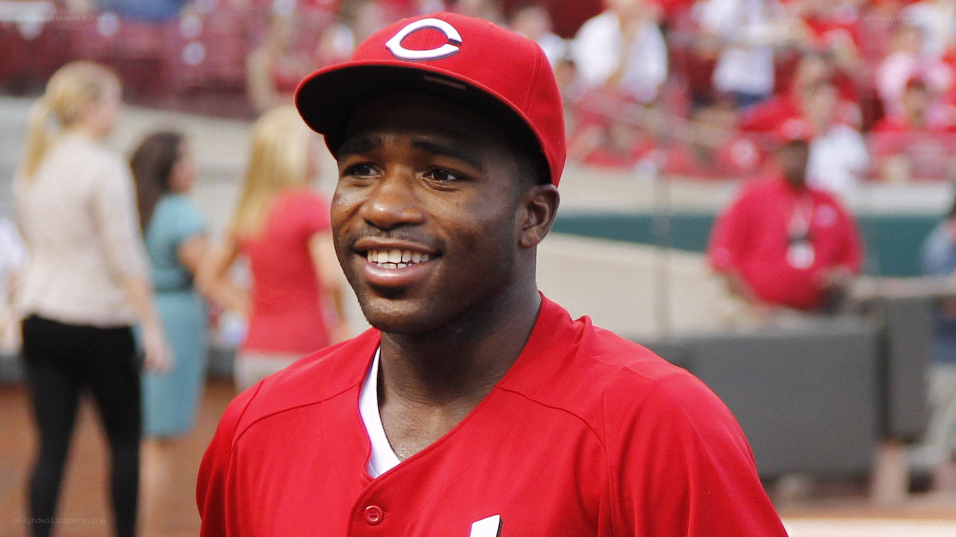 baseball player smiling