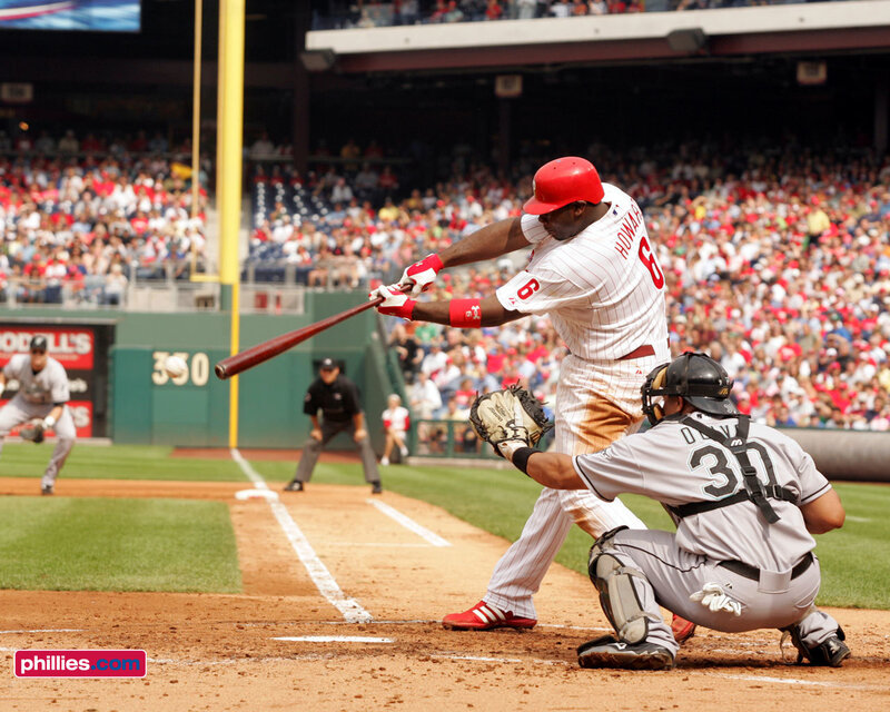 Baseball Player Swinging Bat — Red, Active