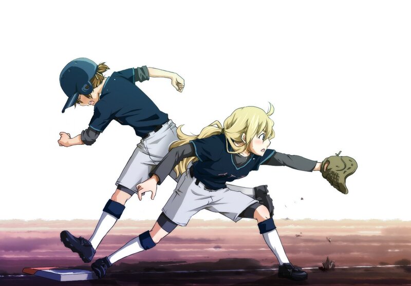 Baseball players in action