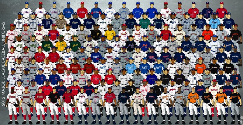 Baseball Players in Uniforms