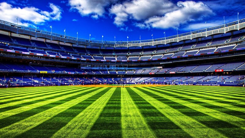 Baseball Stadium Field — Green, Dramatic