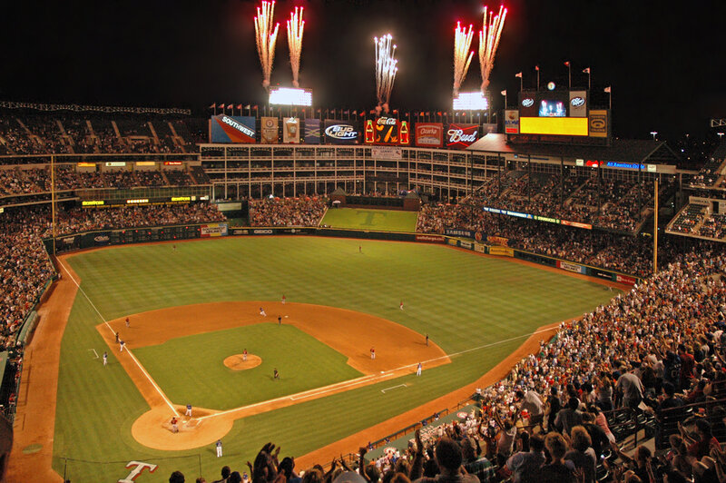 Baseball stadium fireworks display