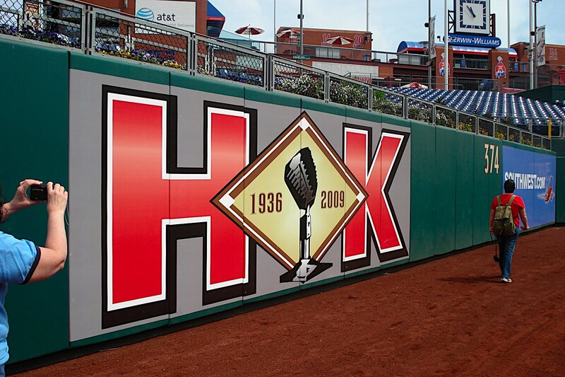Baseball stadium mural