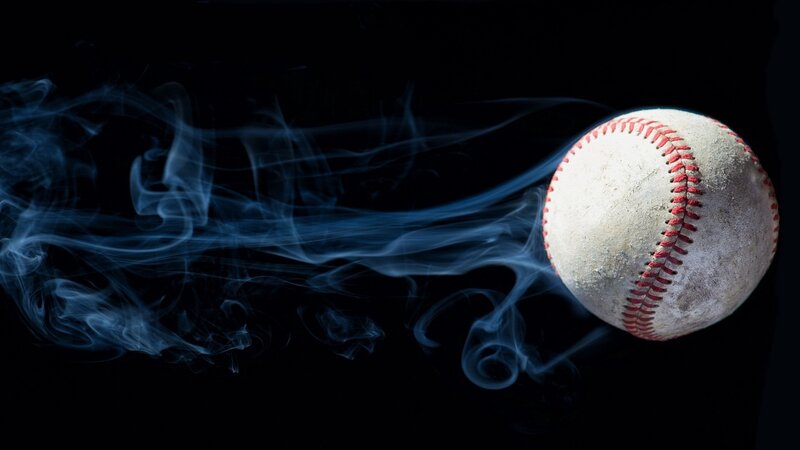 Baseball with Smoke Trail — Black