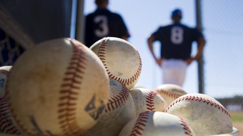Baseballs in Foreground