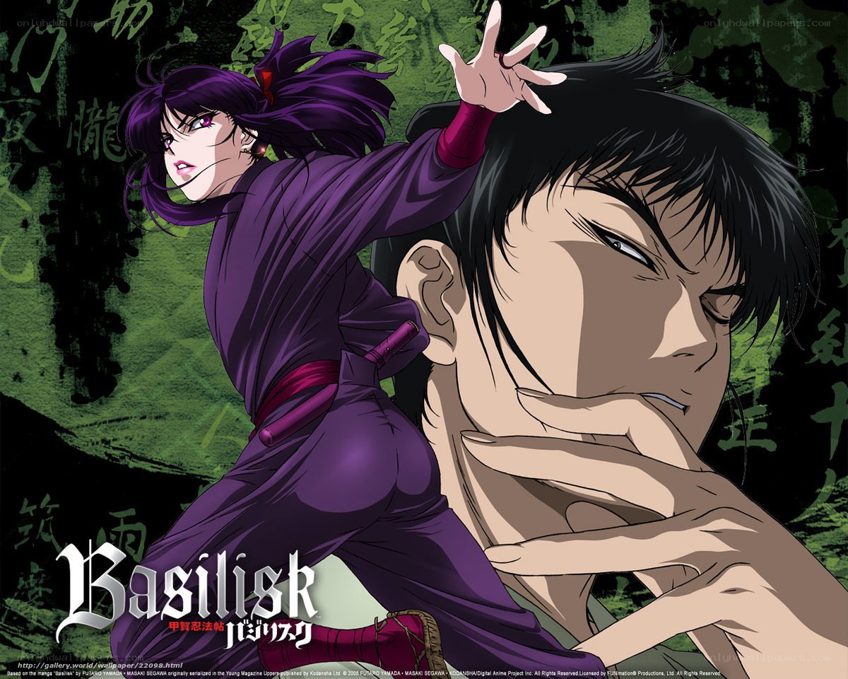 Basilisk anime action scene