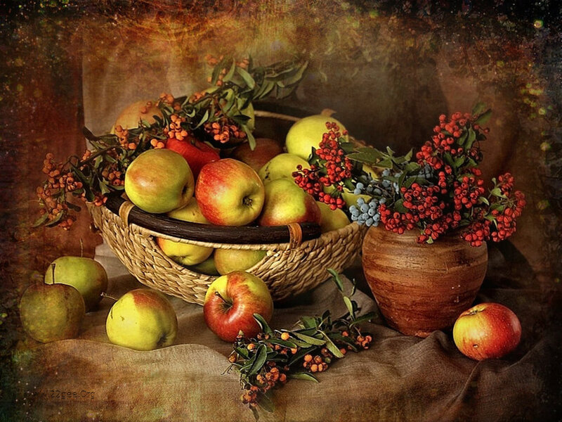 Basket of Apples and Berries
