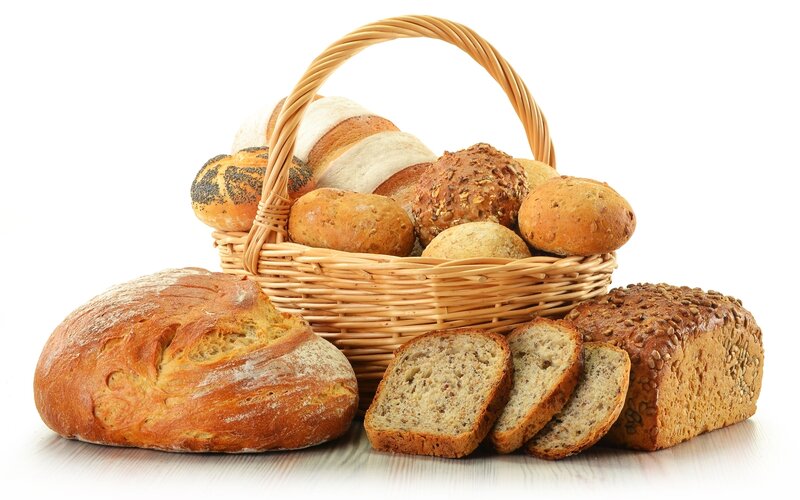 Basket of Assorted Breads — Brown, Neutral