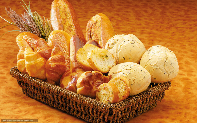 Basket of Assorted Breads — Brown, Warm, Photograph