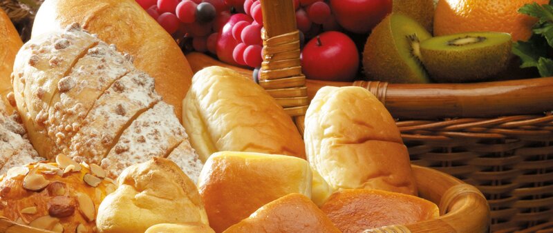 Basket of Bread and Fruit