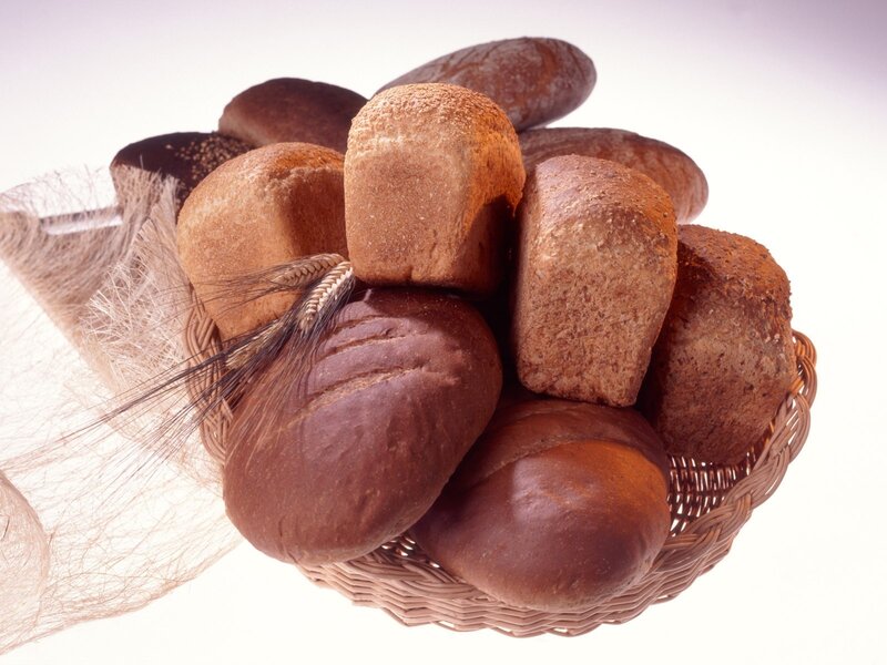 Basket of Bread Loaves — Brown, Neutral