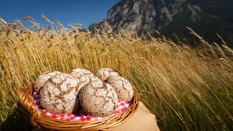 Basket of Bread Loaves — Brown