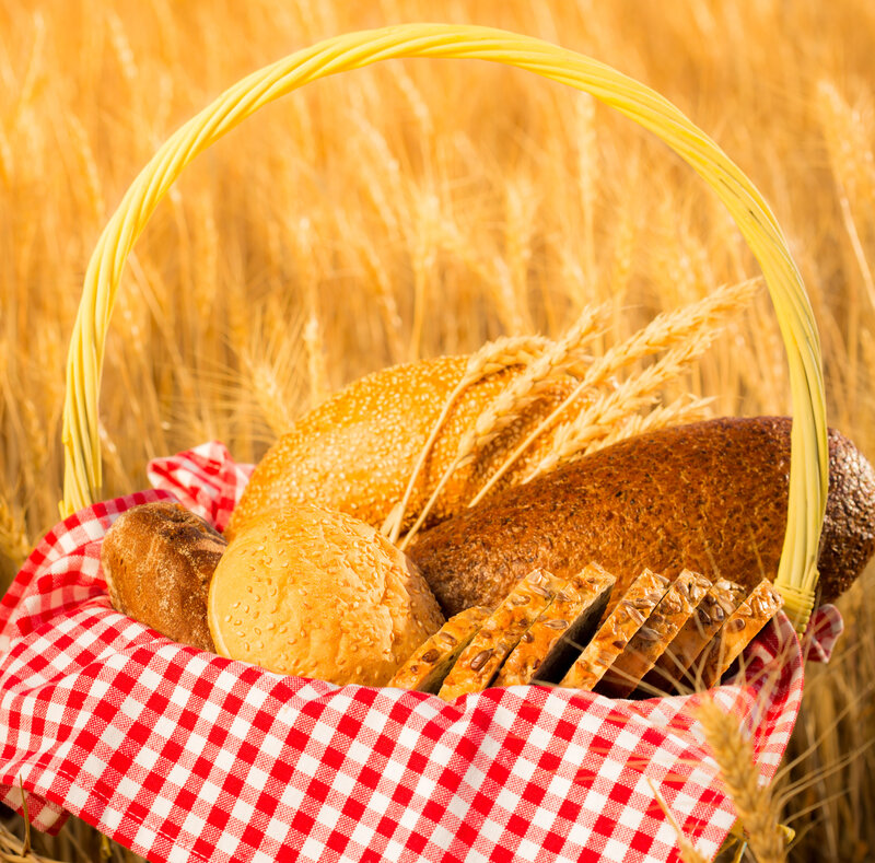 Basket of Bread Loaves — Yellow