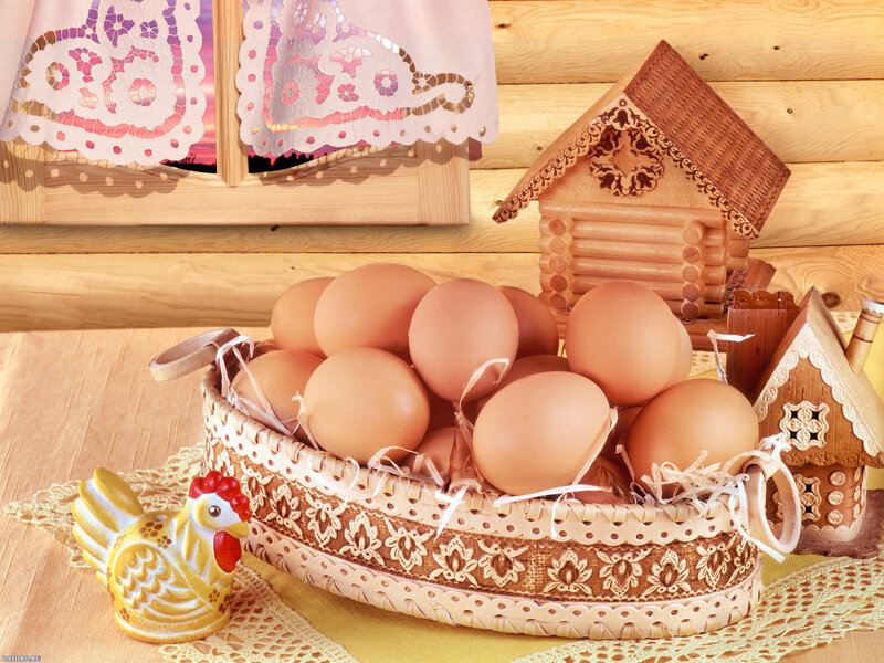 Basket of Brown Eggs