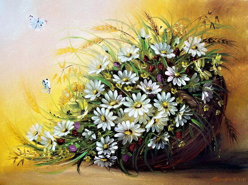 Basket of Daisies — Yellow