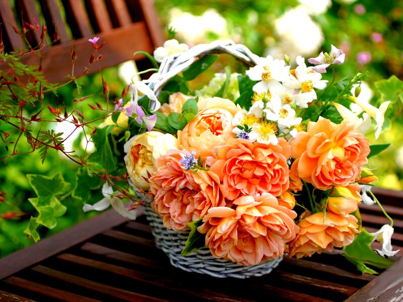 Basket of Flowers — Orange