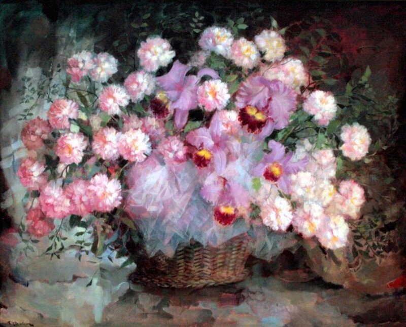 Basket of Flowers — Pink, Calm