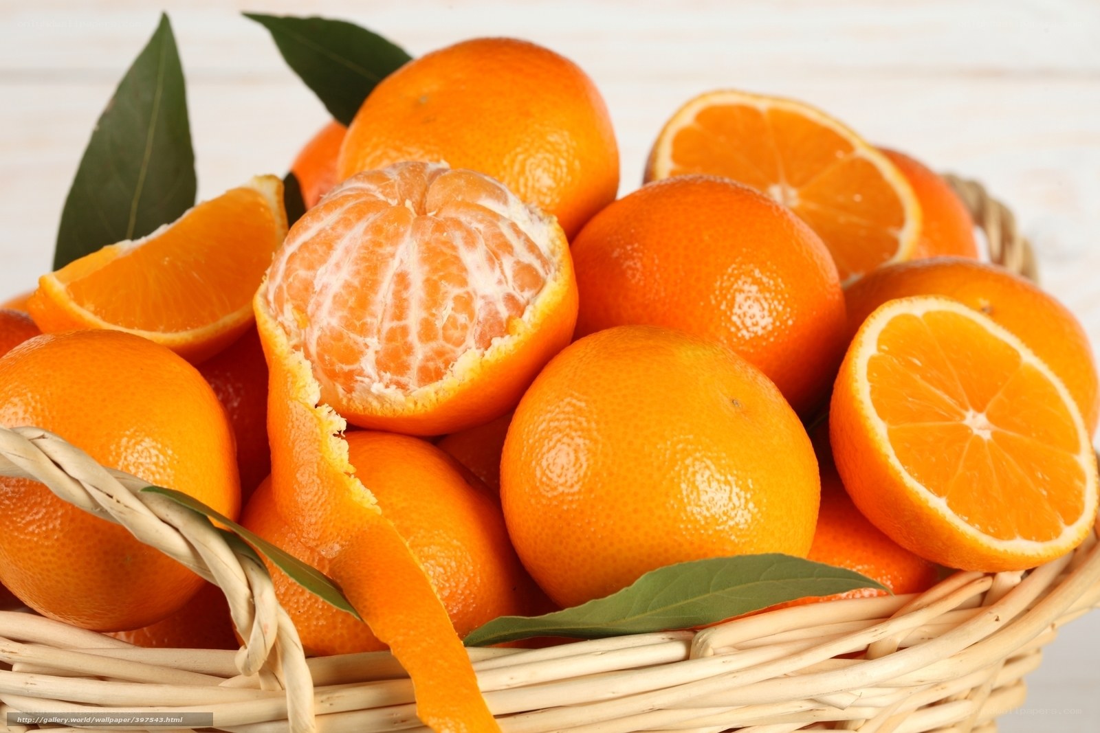basket of fresh oranges