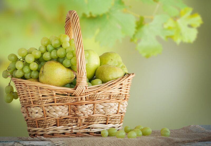 Basket of Green Fruit