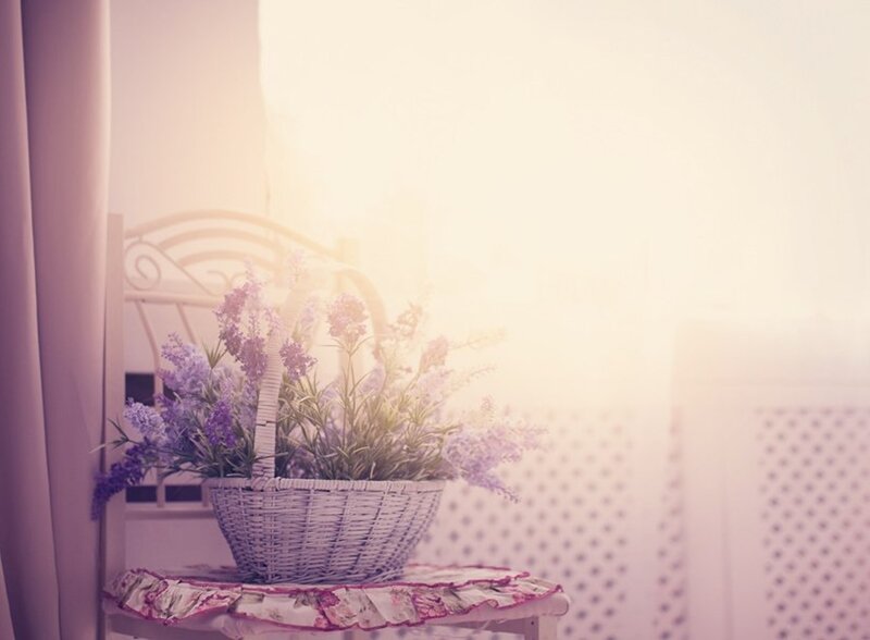 Basket of Lavender Flowers