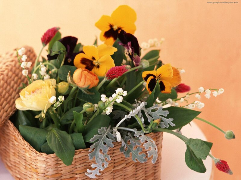 Basket of Mixed Flowers