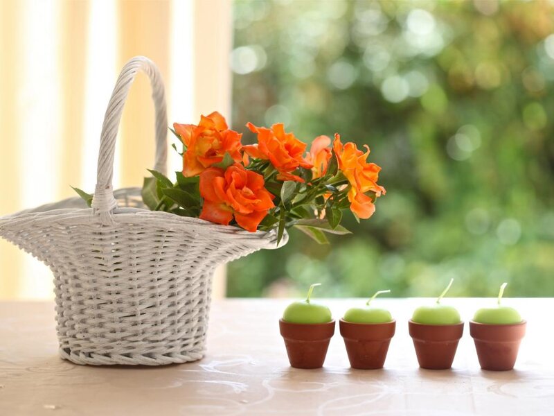 Basket of Orange Roses — Serene