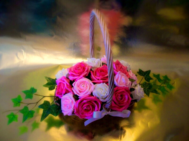 Basket of Roses — Pink, Serene