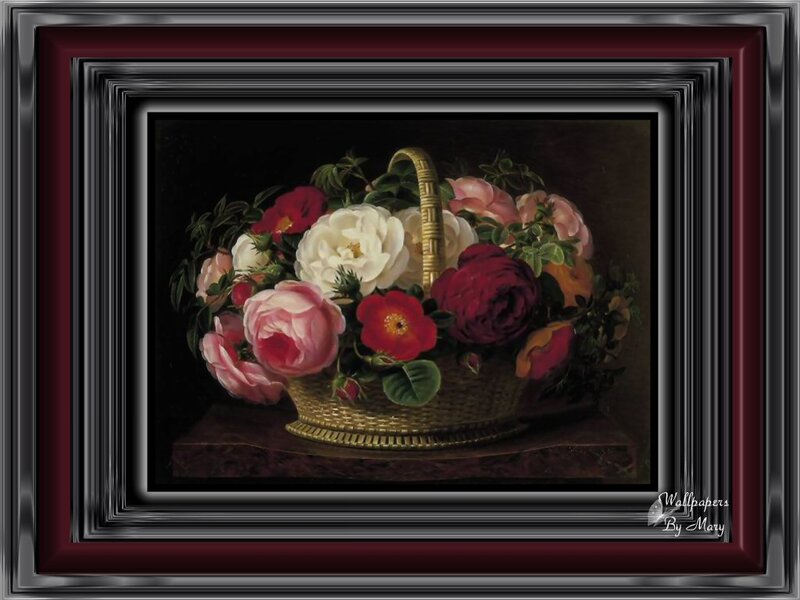 Basket of Roses — Red