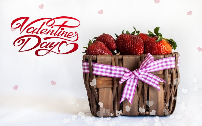 Basket of Strawberries — White
