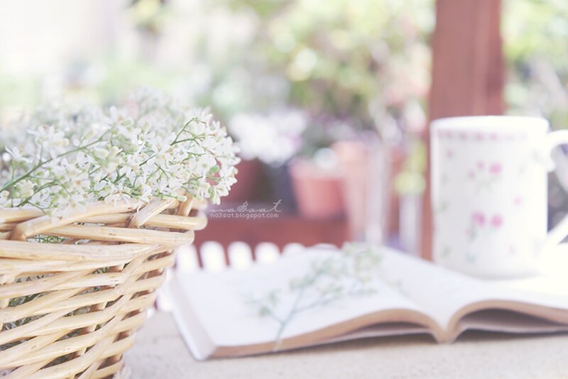 Basket of White Flowers — Serene