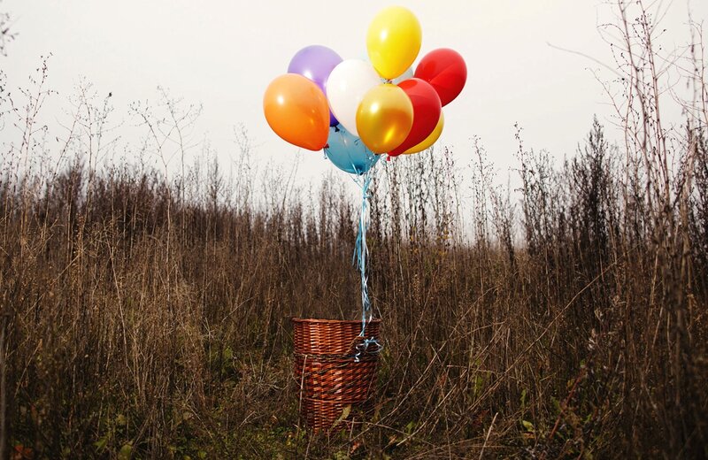 Basket with Balloons