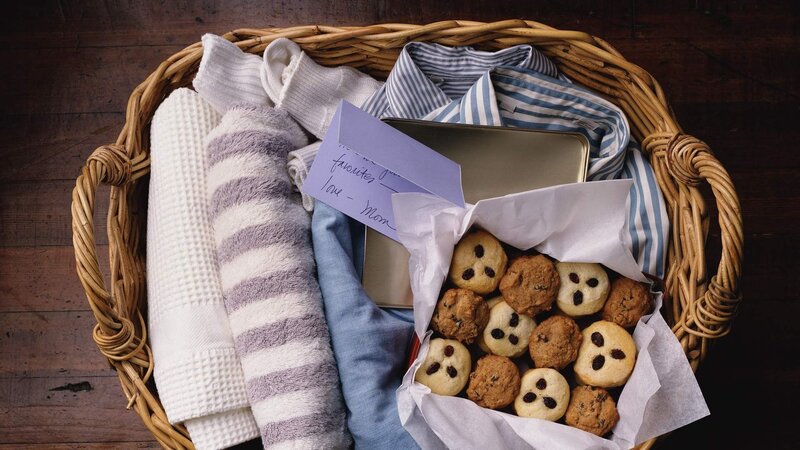 Basket with Cookies and Gifts