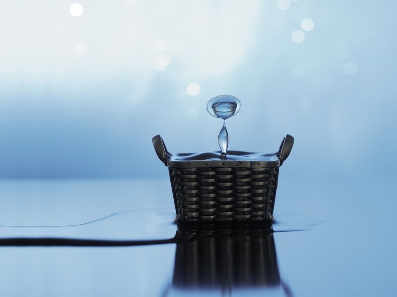 Basket with Water Droplet