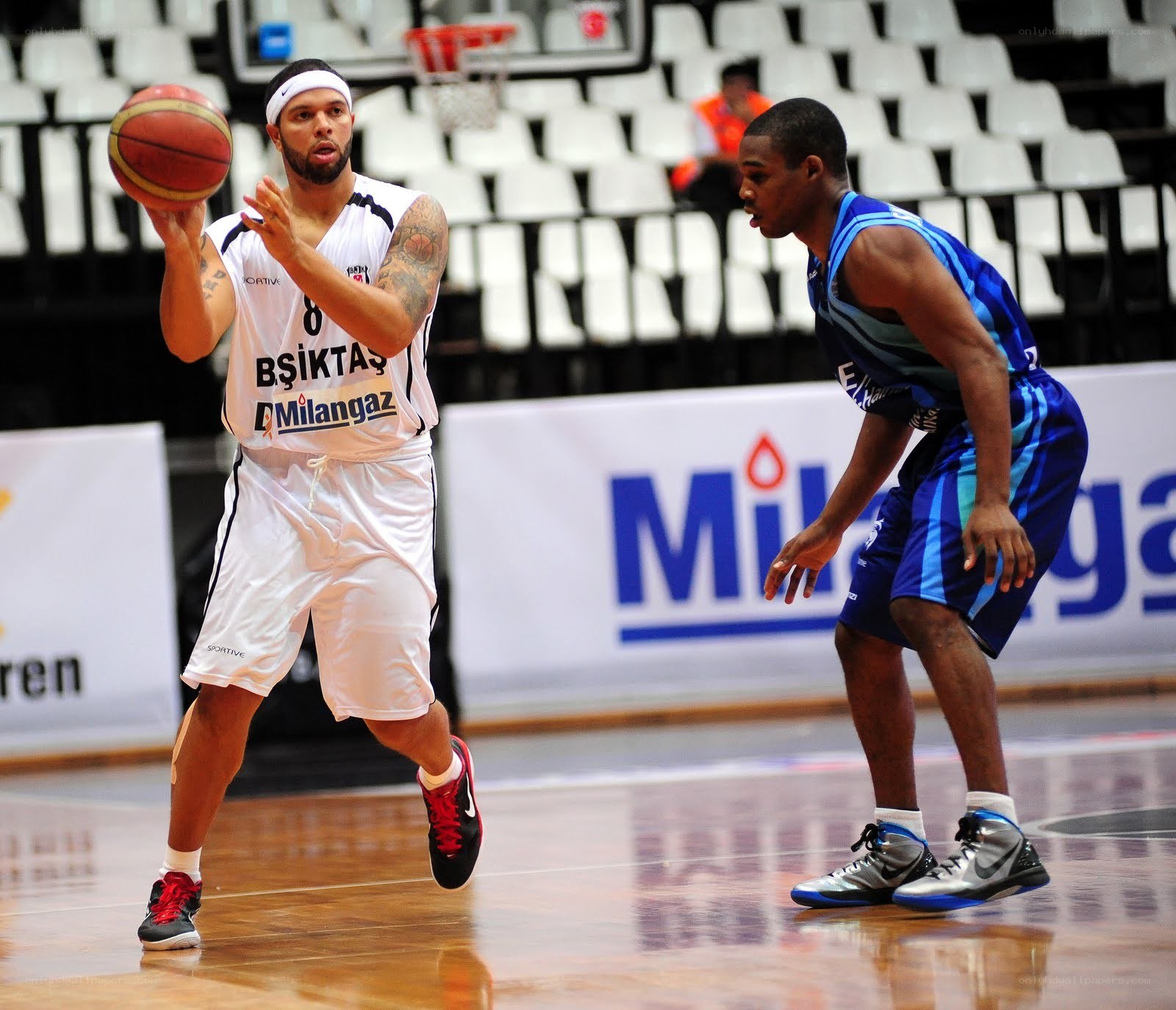 Basketball game in progress
