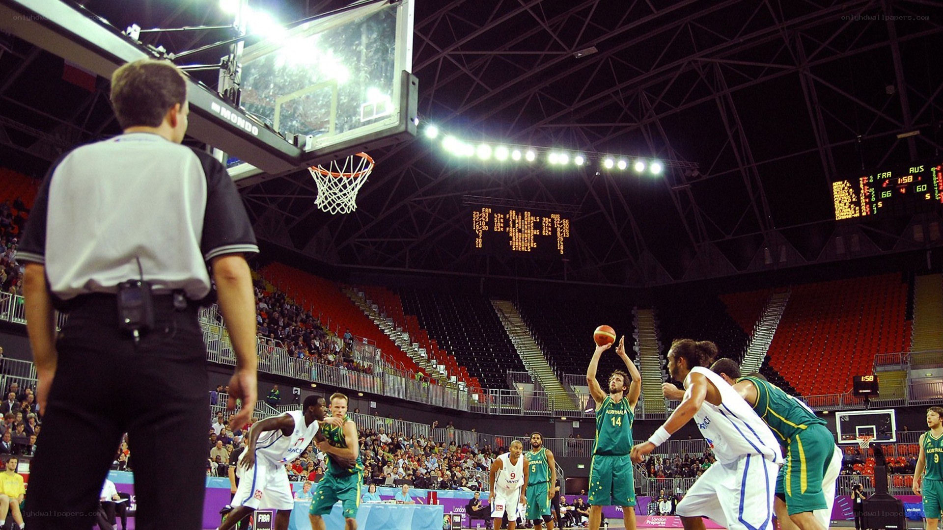 Basketball game in progress