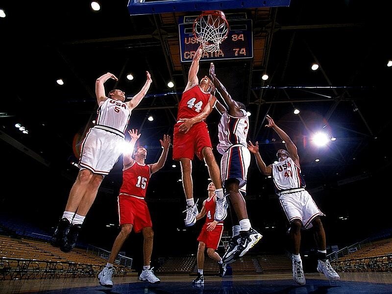 Basketball game in progress