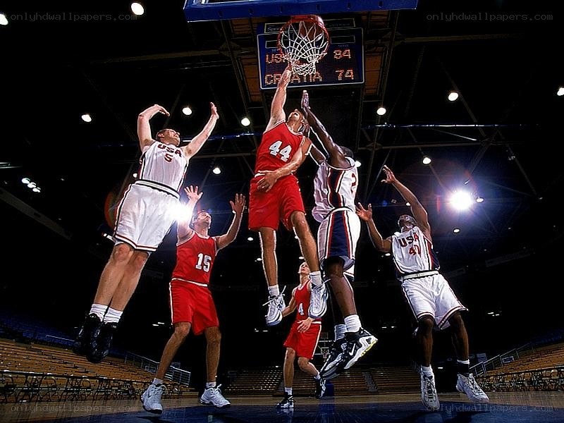 Basketball game in progress