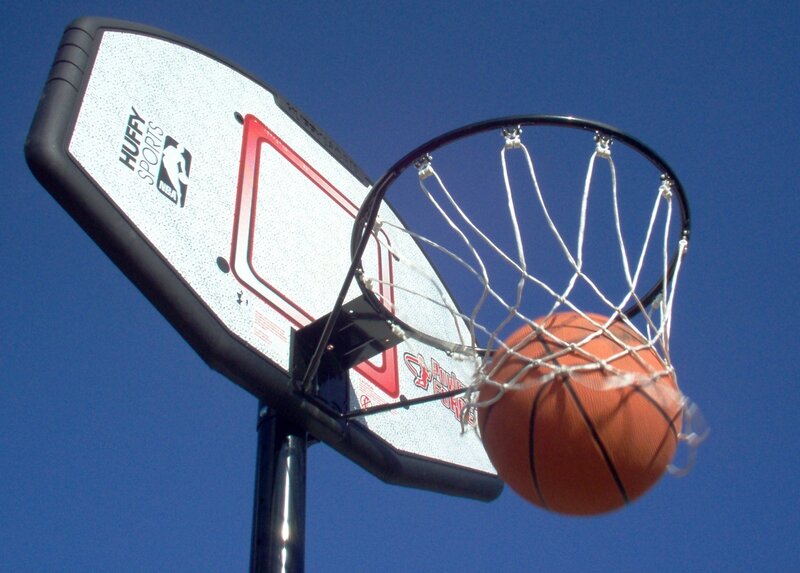 basketball going through hoop