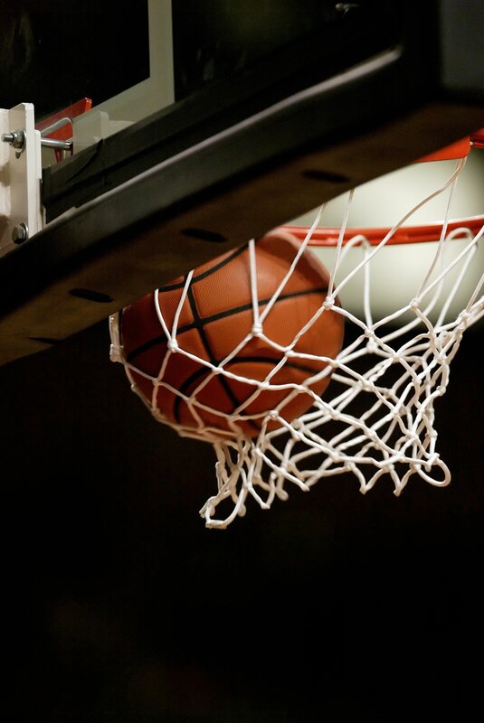 basketball going through the net