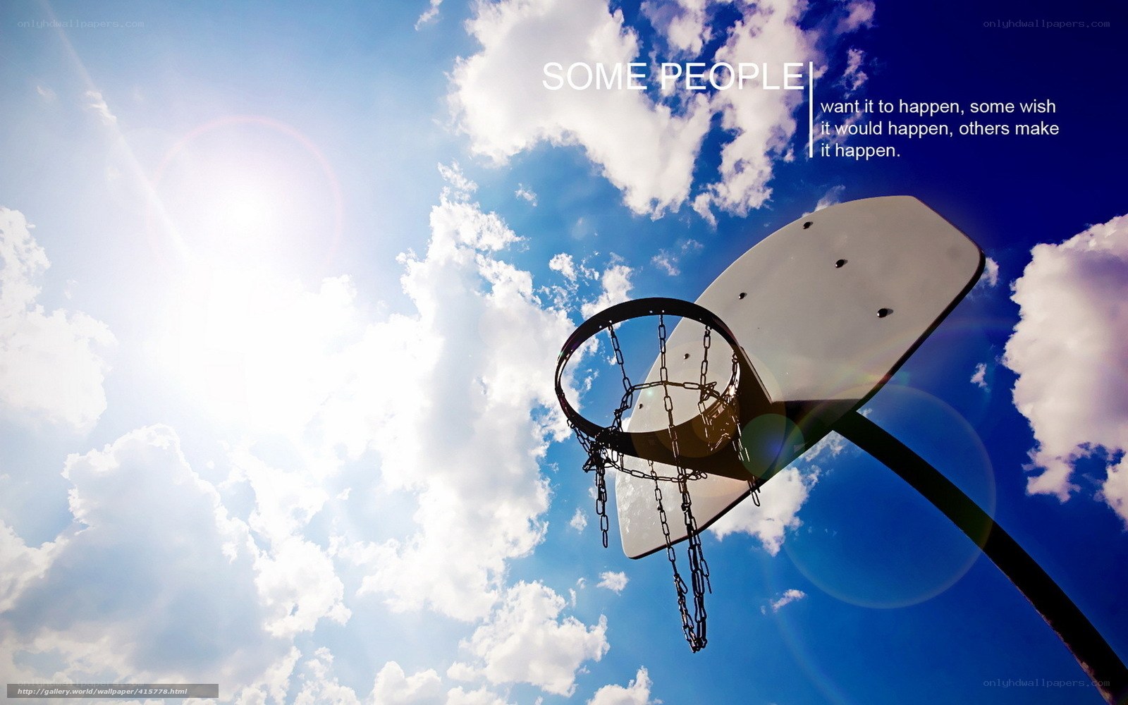 Basketball hoop against sky